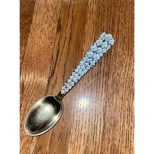 Very RARE 1956 A. Michelsen Snow Flowers Christmas Gilt Sterling Silver Spoon
